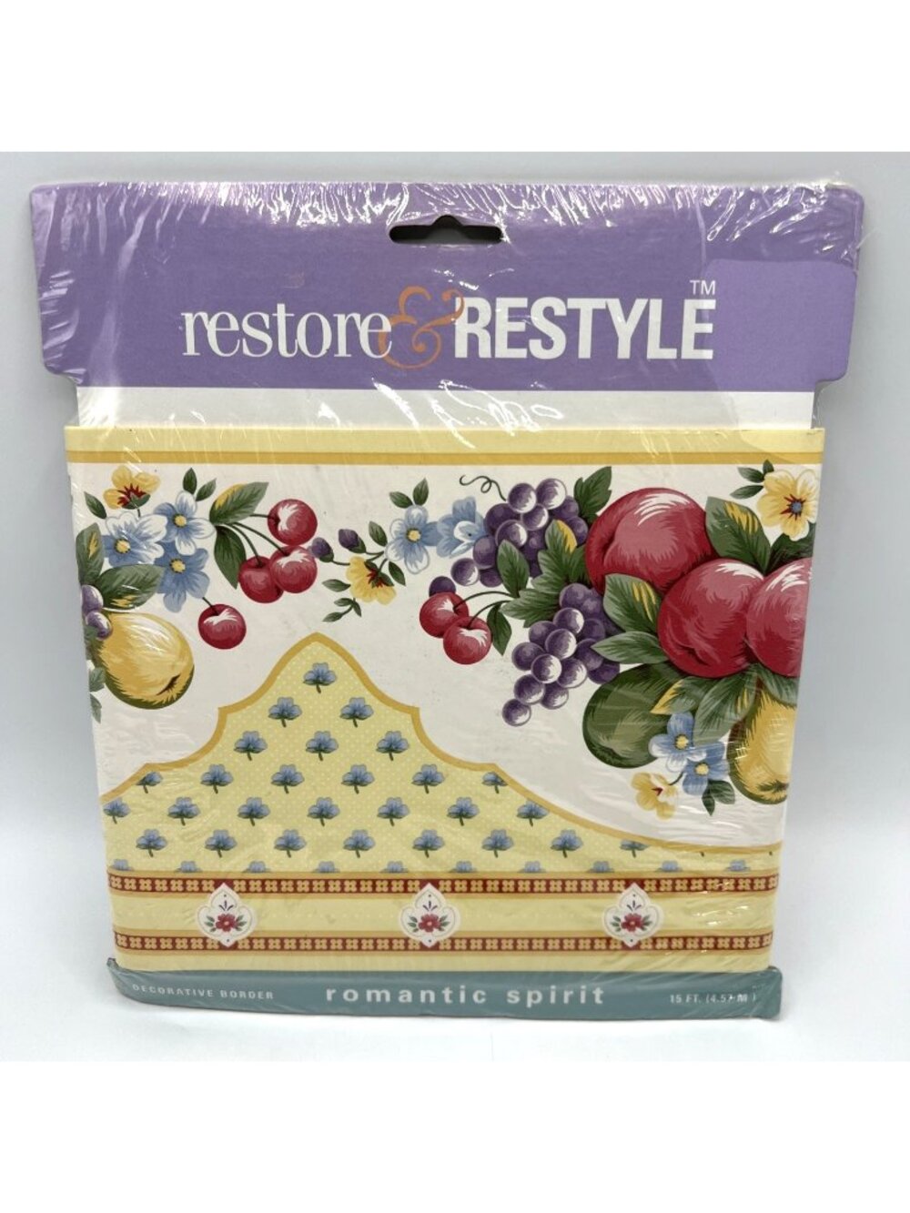 Restore & Restyle Wallpaper Border Retro Fruit Vintage Cottage